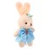 Soft toy "Bunny skirt with a bow" on a key fob, color mix