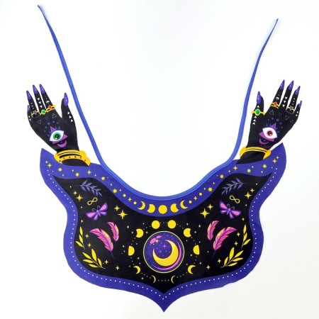 Carnival set "Dark Witch": Hat, collar-1