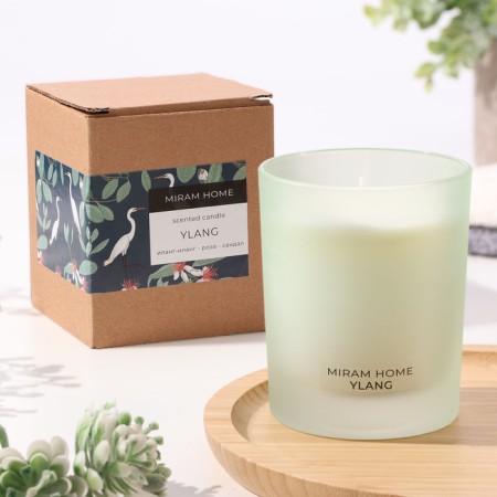 Aromatic candle in the glass "Ylang", a sandal and rose tree, 200 g