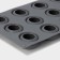 Form for baking and mousse desserts Konfinetta "Web", silicone, 29.5 × 17.5 × 2.5 cm, 12 cells (4.2 × 2.5 cm), color gray color