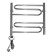 Domoterm electric heated towel rail "Ophelia", 500 x 500 mm, 6 crossbars, left, chrome