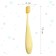 Baby toothbrush with soft bristles, nylon, yellow color