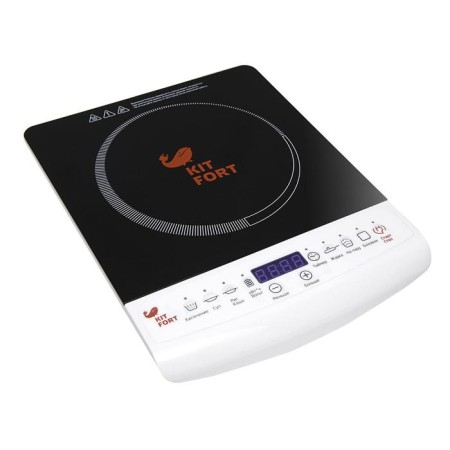 Induction tile KitFort KT-101, 2000 W, 6 programs, 10 modes, timer, white