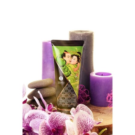 Shunga massage cream "Exotic green tea", edible, 200 ml-4