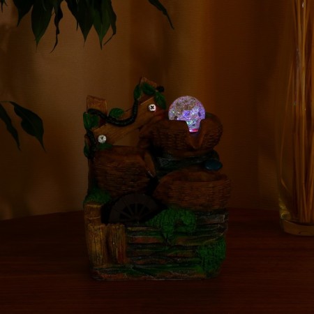 Three baskets fountain 11x15x21 cm (with backlight)-2