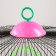 Bird cage is round, two -tier welded, large pallet, 39 x 44 cm, mix of flowers