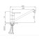 Kitchen mixer "RMS" SL137-004F-25, single-leaf, spill 225 mm, zinc, chrome
