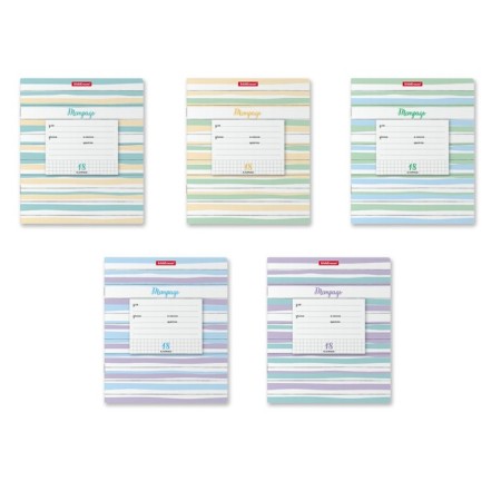 Notebook 18 sheets in the Erichkrause Optima Lines, covered cardboard, OFSET block, mix