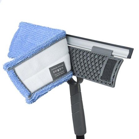 Mop for washing glasses and mirrors with a change of microfiber nozzle-7