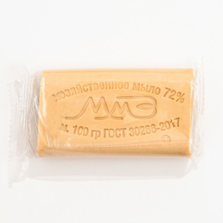 Laundry soap 72% 100 g transparent packaging