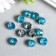 Buttons plastic for creativity 1 puncture "ball holography. Blue" set 12 pcs d = 1.2 cm