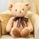 Soft toy "Bear" curly, 70 cm, beige color