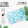 Cosmetic bag for a swimsuit, department on zip-lice, white / blue color