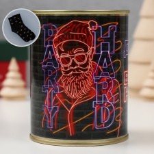 A gift of socks with a print at the bank 