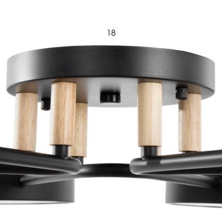 Almo chandelier 6XLED 144W 3000-6000K Black 78x78x11 cm Bayerlux-7