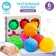 A set of developing tactile balls “Colors and shapes”, with a squeak, 6 pcs, crumb I