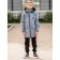 Park jacket for a boy, height 128 cm, color gray ash