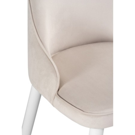 Barry atani metal stool/velor, white/cream 48x44x97 cm-5