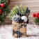 Christmas tree decoration "New Year's gift" 9x11 cm, beige