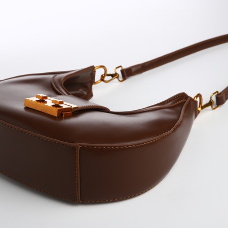 Female bag Textura, small size, brown color-3