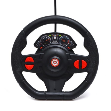 The radio -controlled "coupe" machine includes pedal and steering wheel, works on batteries, the color is blue-5