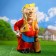 Garden Figure "Grandma-Yozhka" 33x35x65cm Mix