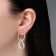Earrings Assorted "Ice" two rings, white color in gold