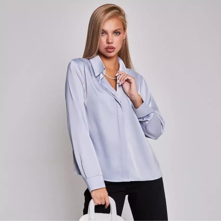 Female blouse, gray color, one size (42-46)