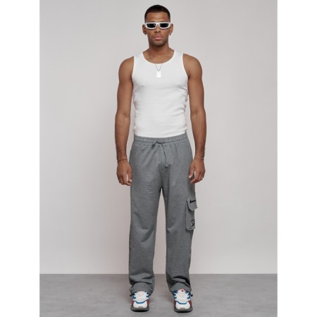 Sports male pants, size 48, gray color-6