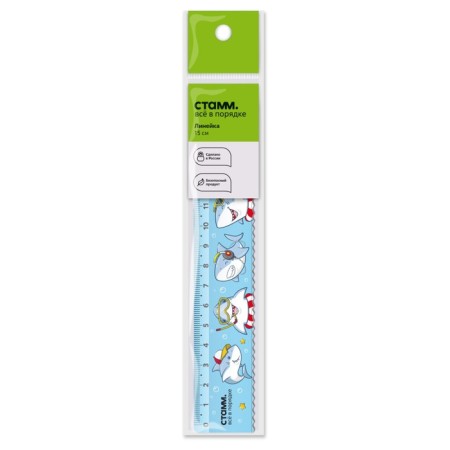 Line 15 cm, Istanm "sharks", plastic, with a wavy edge, euro suspension-1