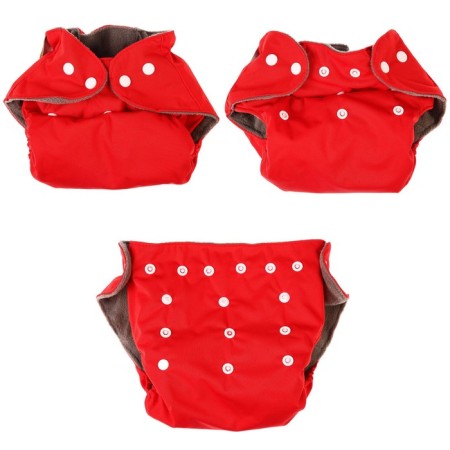 Panties-scammer, reusable, carbon-bamboo fabric, red color, from 0-36 months.-4