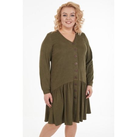 Women's dress, size 52, khaki color-5