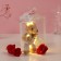 Set gift "Bear in overalls" soap red roses 5 pcs, dew 7x7x12 cm