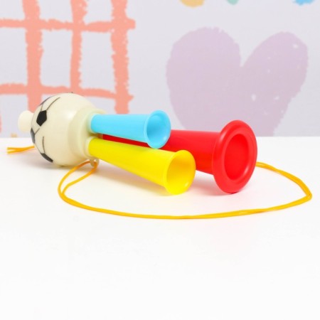 Dudka fan of children "Horn - football", plastic, 16 cm, mix-1