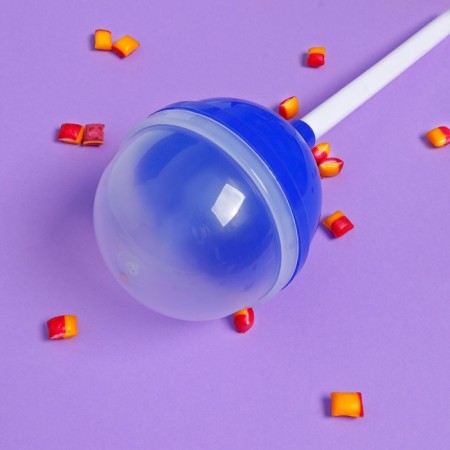 Plastic chupa-chups, blue-1