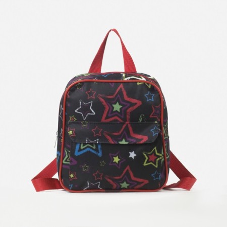 Baby backpack on lightning, external pocket, black color-2