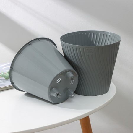 Kashpo for flowers with an insert "Louis", 2.7 l, color gray color-2
