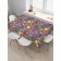 The tablecloth on the table "Multi -colored tulips", rectangular, Saten, size 145x180 cm