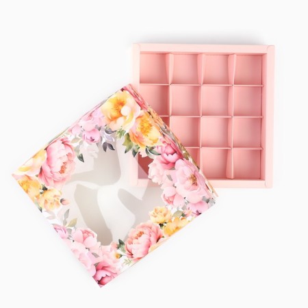 Box for sweets "Tenderness", 18.9 x 18.9 x 3.8 cm-1