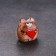 Souvenir "Kitten Venya", with a heart 3.5 × 3 cm, selenite