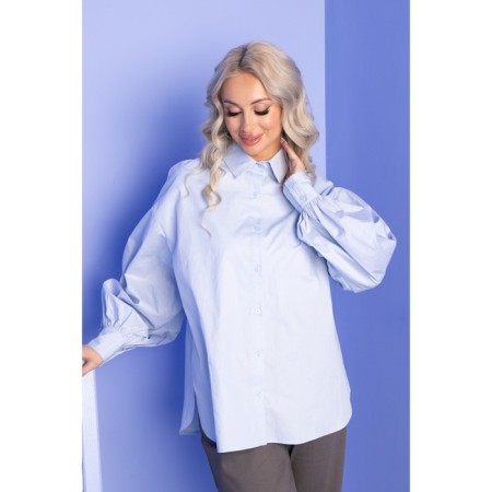 Female shirt, size 42, blue color-12