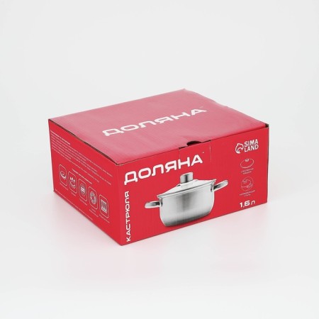 Grette stainless steel pan, 1.6 l, d = 16 cm, with a lid, the capsule, induction-7