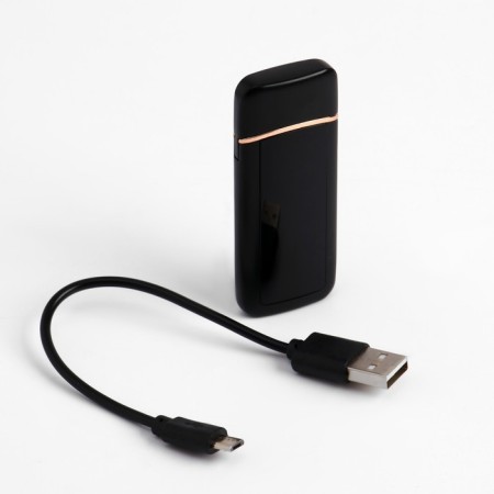 Electronic lighter "Real Gentleman", spiral, 7.3 x 3 cm, from USB, black-2