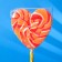 Caramel on a stick ’Lolly heart’ 70g mix