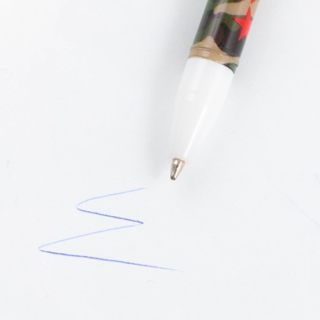 Ballpack blue paste 0.5 mm with cap “Real man” Plastic-1