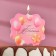 A candle for a cake "with an anniversary. Balls ", pink, 8 cm