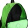 Youth backpack with lightning, external pocket, green color