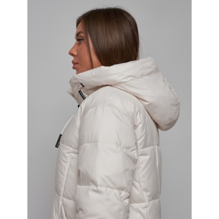 Coat insulated winter female, size 46, beige color-19