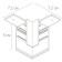 Corner Connector for the Arte Lamp Linea-Ccessories A480606, 7.2x7.2x5 cm, black