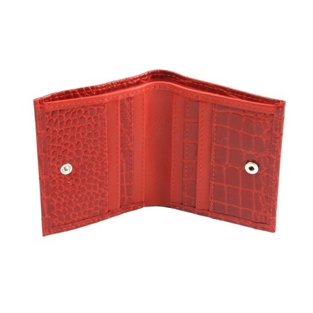 P905 Wallet on the button, map for maps (8)/coins/bill, color red -rocoding 11x9x2.5cm-1